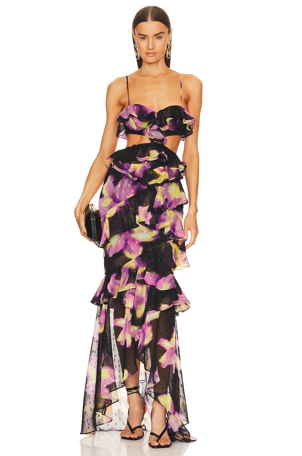 

Платье Michael Costello x REVOLVE Abby Gown, цвет Black Floral