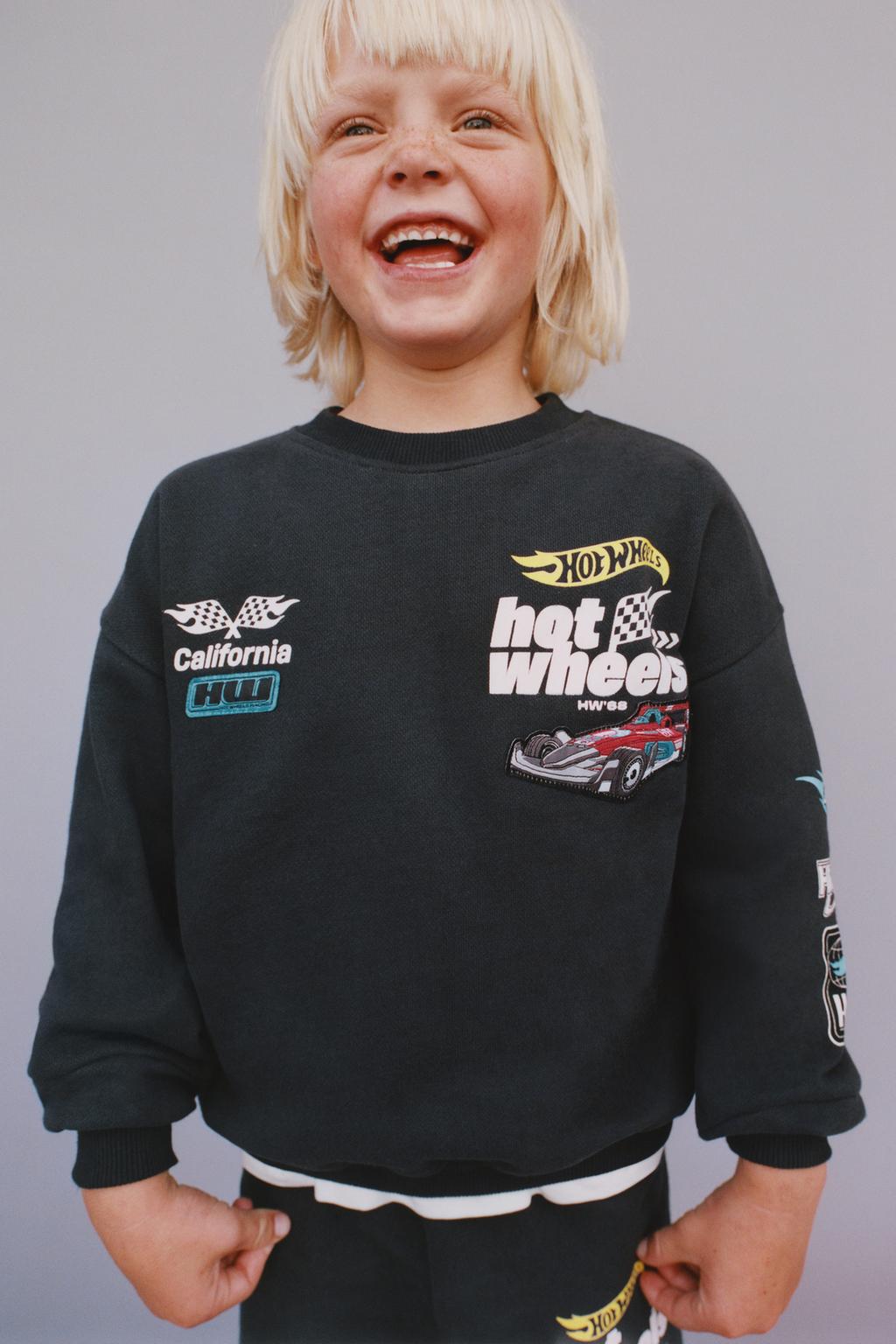 

Толстовка с нашивкой hot wheels mattel ZARA, антрацитовый серый