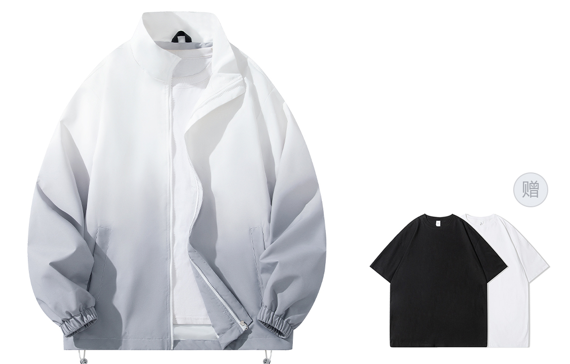 

BOBBY ABLEY Куртка Unisex, White Gray Gradient (Comes with Short-Sleeved Shirt)