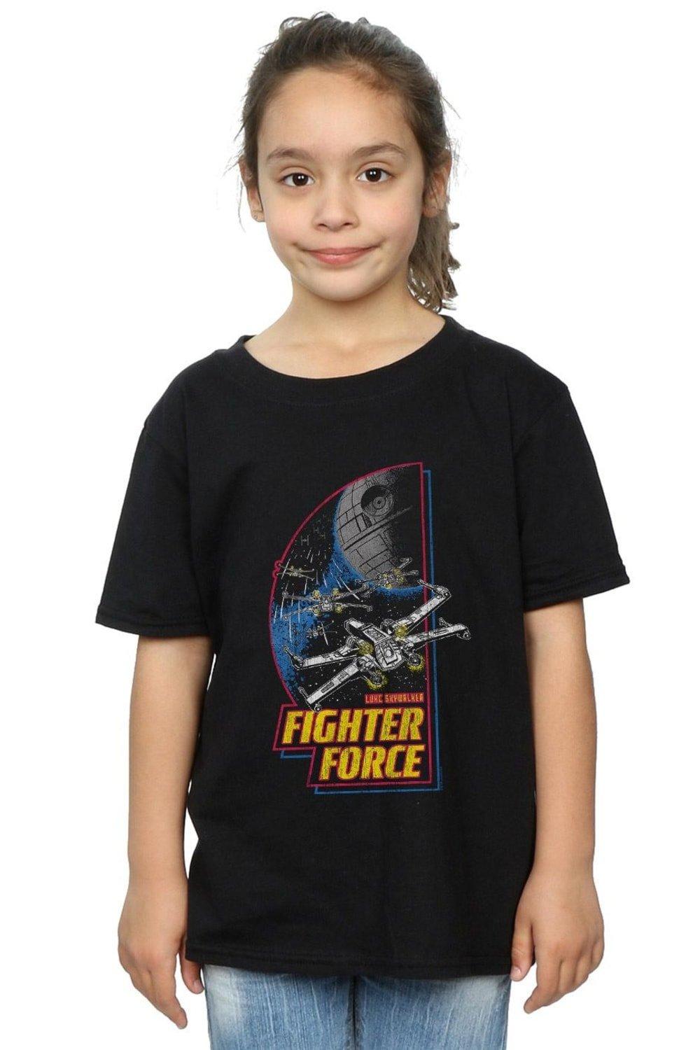 

Хлопковая футболка Fighter Force Star Wars, черный