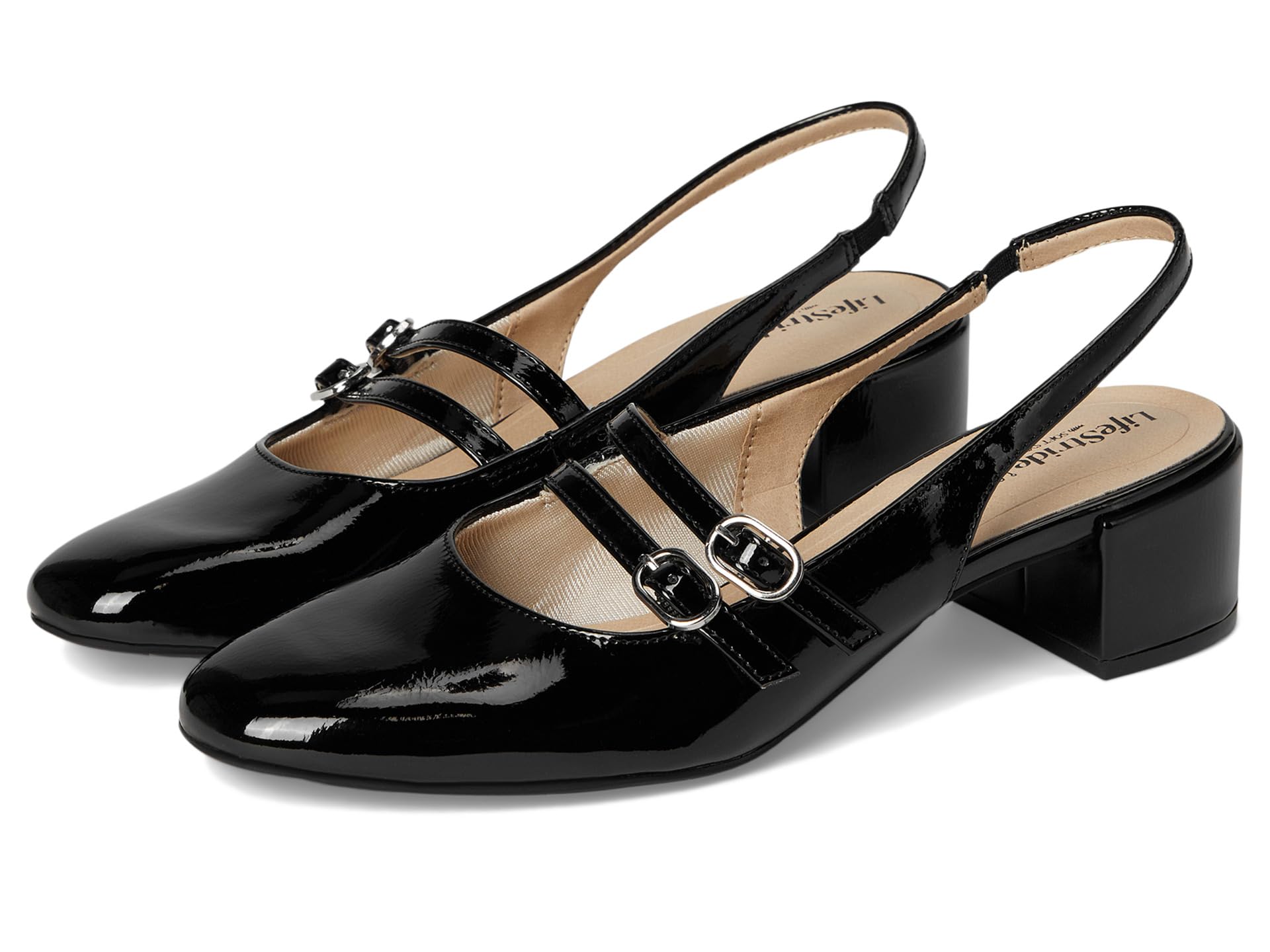 Туфли LifeStride Beatrice Slingback Shoes, Black Patent