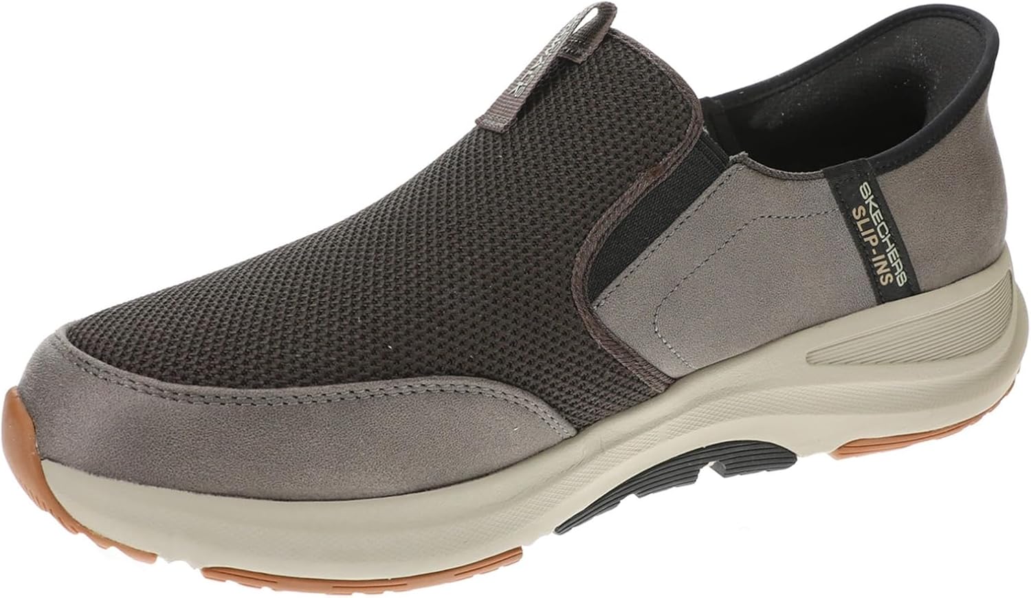 Мужские кроссовки Skechers Hands Free Slip-ins Go Walk Outdoor - Andes II, коричневый — фото 4