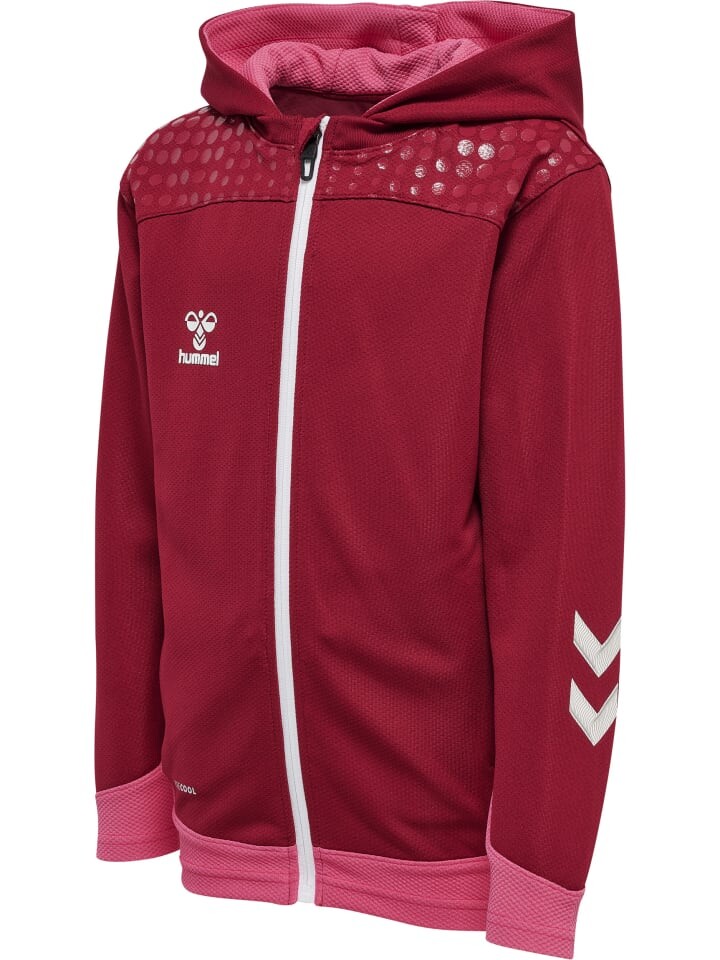 Худи Hummel Reißverschluss Hmllead Fußball Kinder, цвет biking red — фото 4