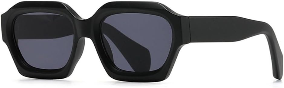 

Мужские солнцезащитные очки с градиентным покрытием UV400 в стиле ретро с многоугольными линзами; женские солнцезащитные очки оранжевого цвета TYUVIVO, Matte Black Grey