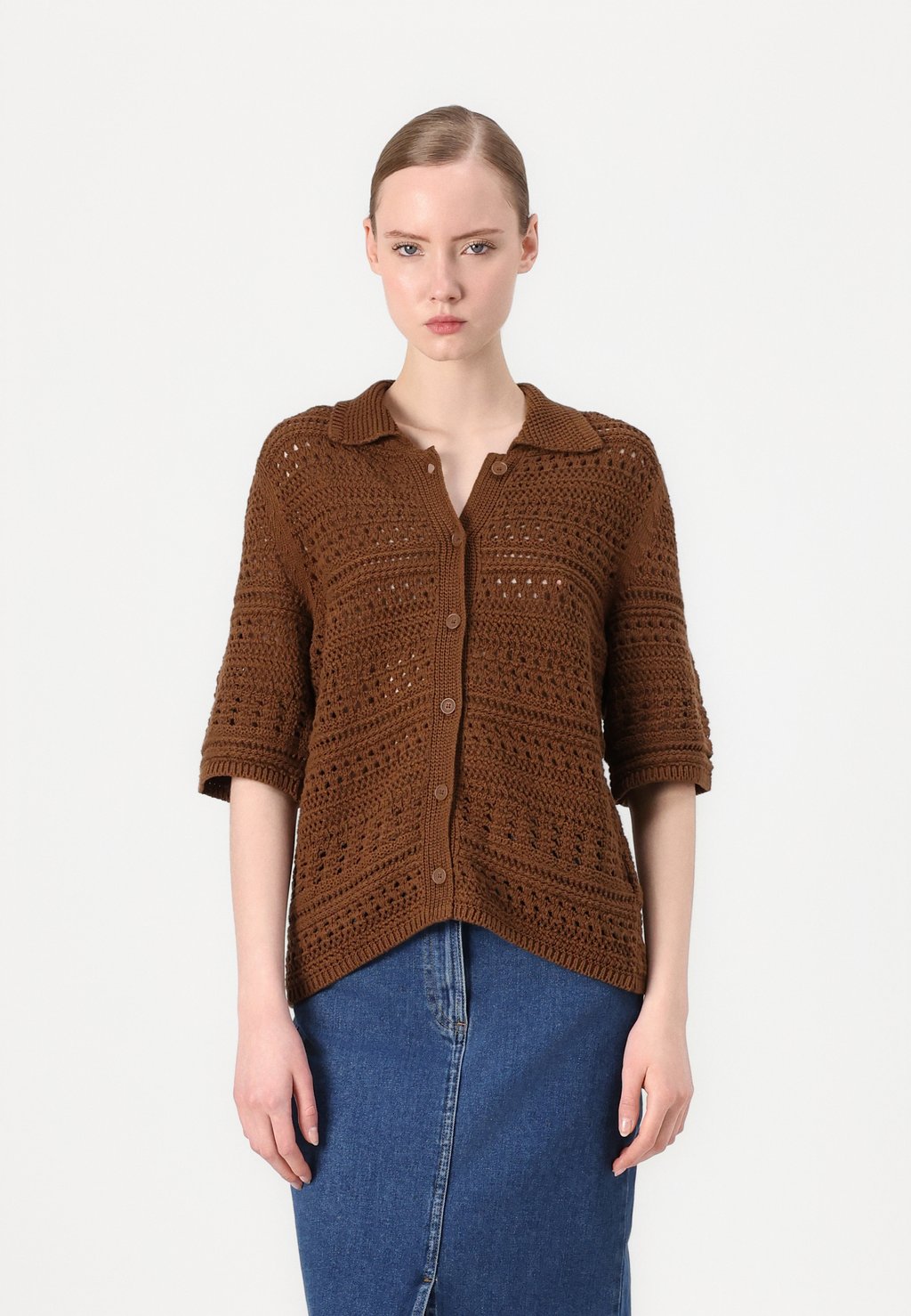 

Кардиган CARDIGANS SHORTSLEEVE Marc O'Polo DENIM, коричневый