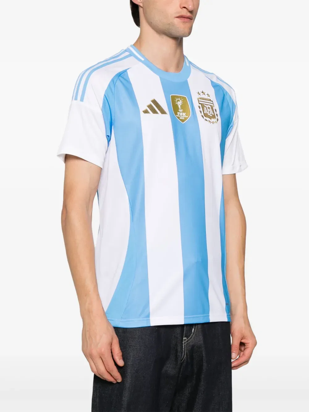 Домашняя футболка сборной Аргентины №24 Adidas, белый — фото 3