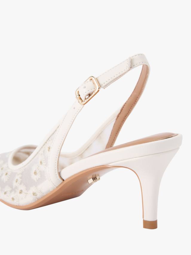 Positano цветочные сетчатые остроконечные босоножки-лодочки Carvela, White/Multi — фото 4