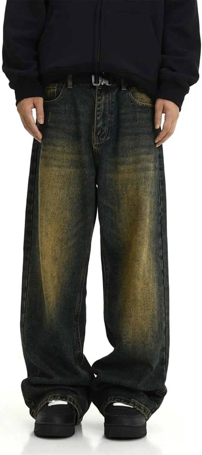 Джинсы широкие Y2k Men's Vintage, Retro Blue — фото 2