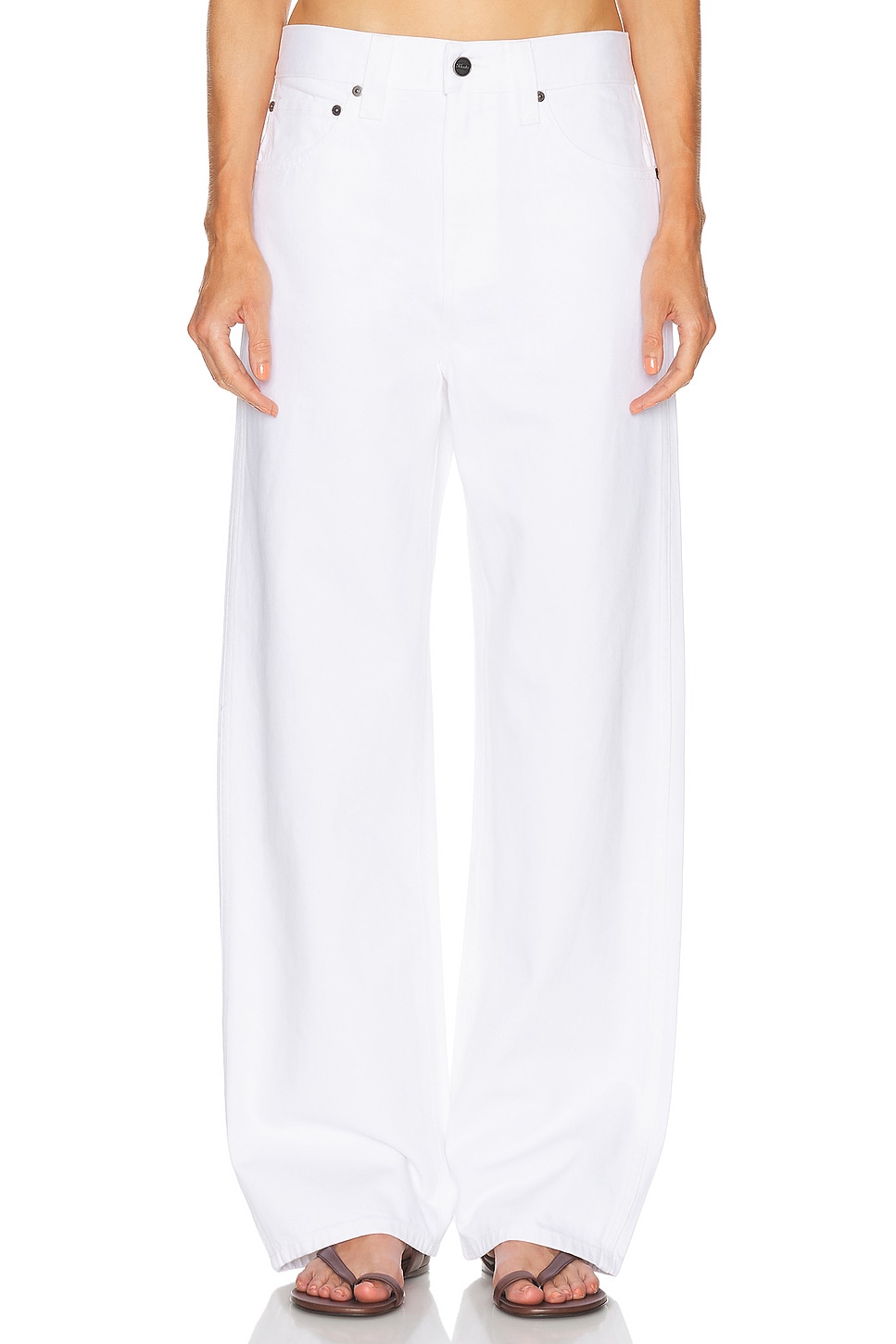 

Джинсы Bonnie Straight Leg Khaite, White