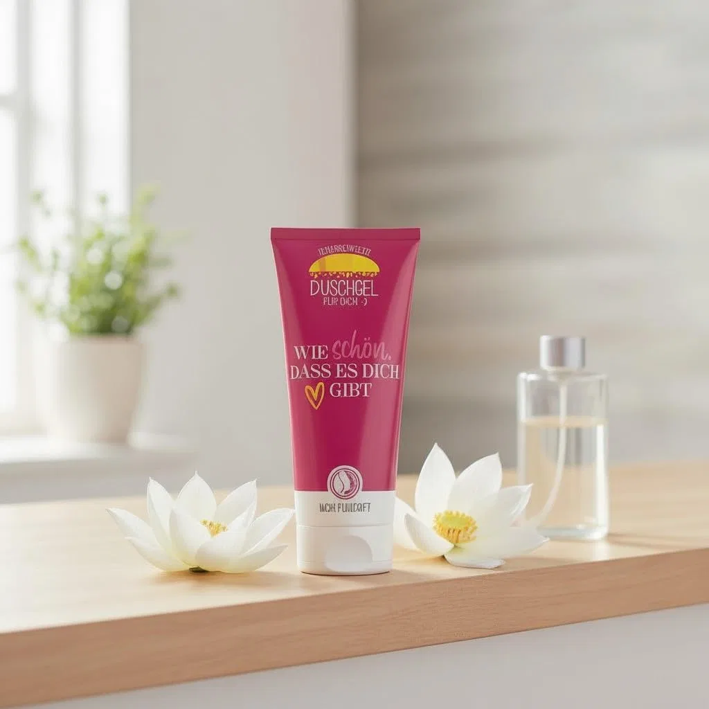 Гель для душа с ароматом лотоса, 200 мл Schenken-24, Shower Gel 'Schön Dass Es Dich Gibt'