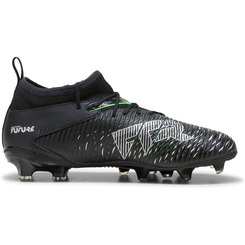 

Футбольные бутсы для газона Future 8 Match FG/AG JR Puma, цвет puma black-puma silver-fluo green