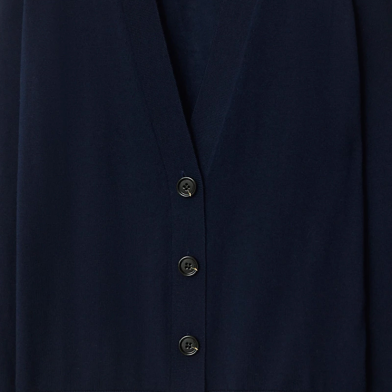 Футболка вязаная женская Burberry, морской синий — фото 3