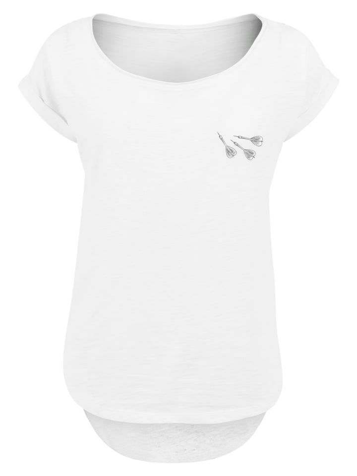 

F4NT4STIC Футболка с длинными рукавами, дротики, стрелы, Dartpfeile белого цвета