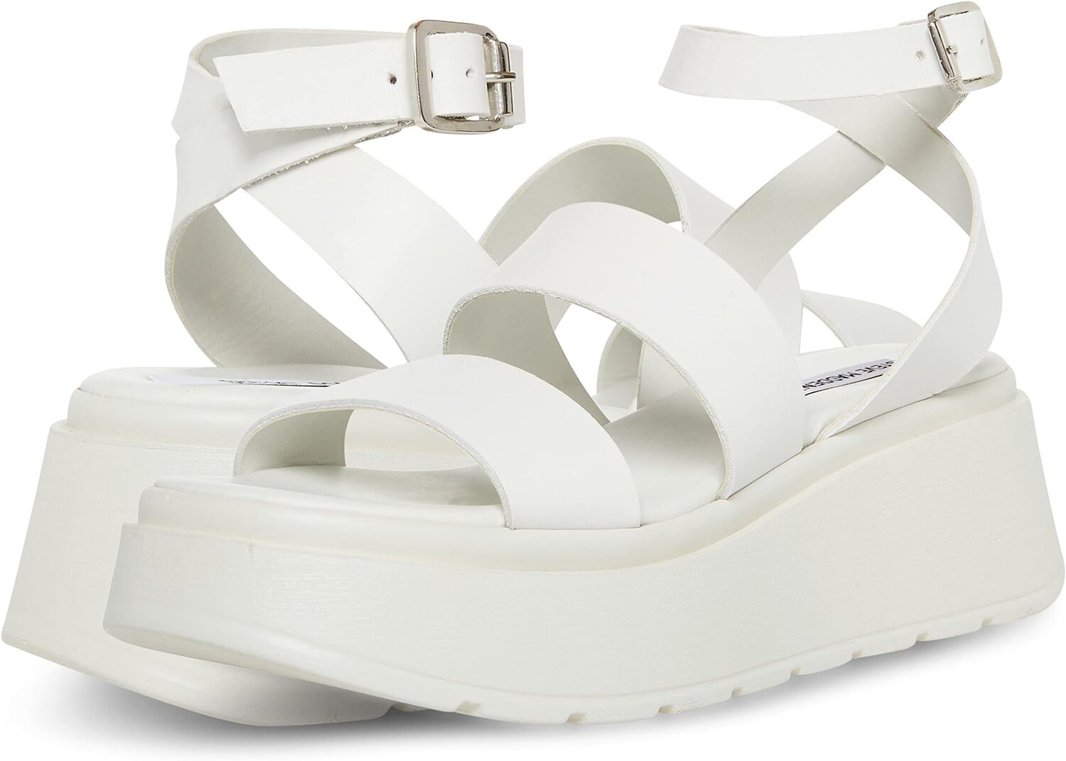 

Босоножки Tenysi Wedge Sandal Steve Madden, белая кожа