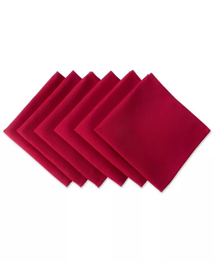 

Салфетка из полиэстера, набор из 6 шт Design Imports, красный