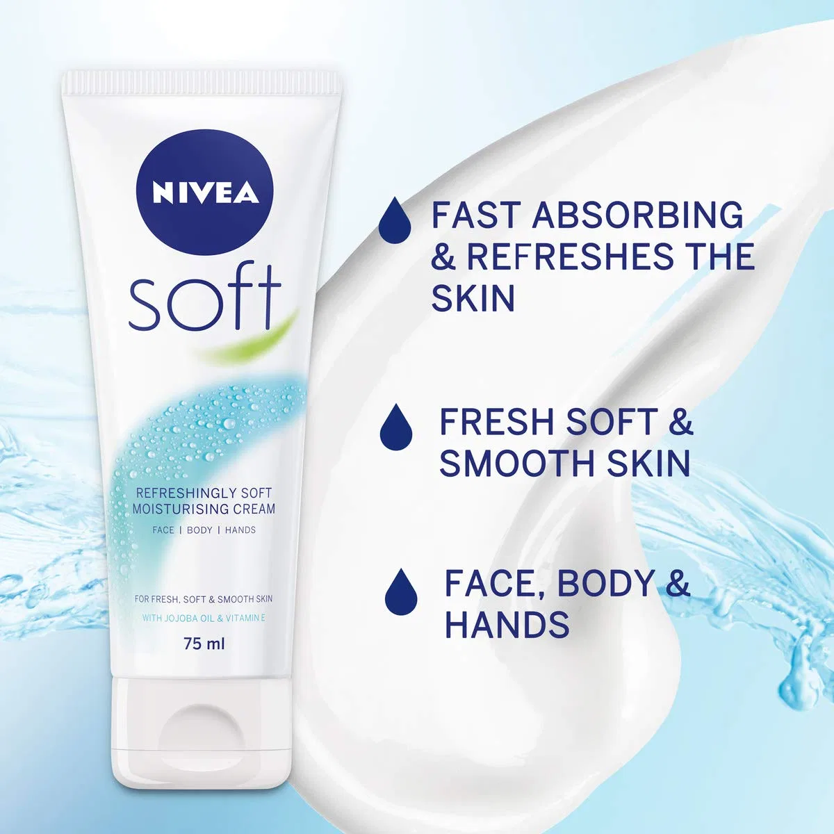 Увлажняющий крем NIVEA Soft, 4 штуки по 75 мл Nivea — фото 2