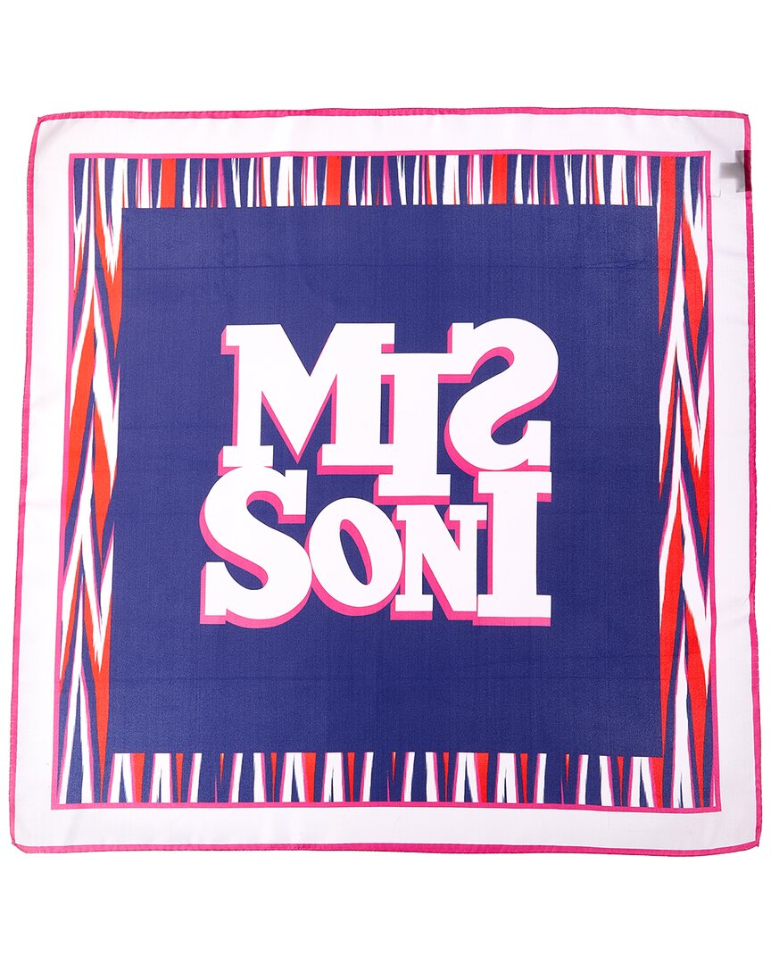 

Шелковый шарф Missoni, синий