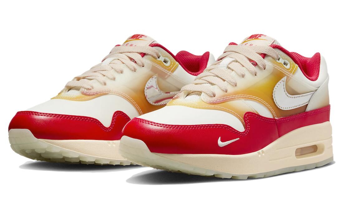 Кроссовки Nike Air Max 1 для женщин, White/Red — фото 3