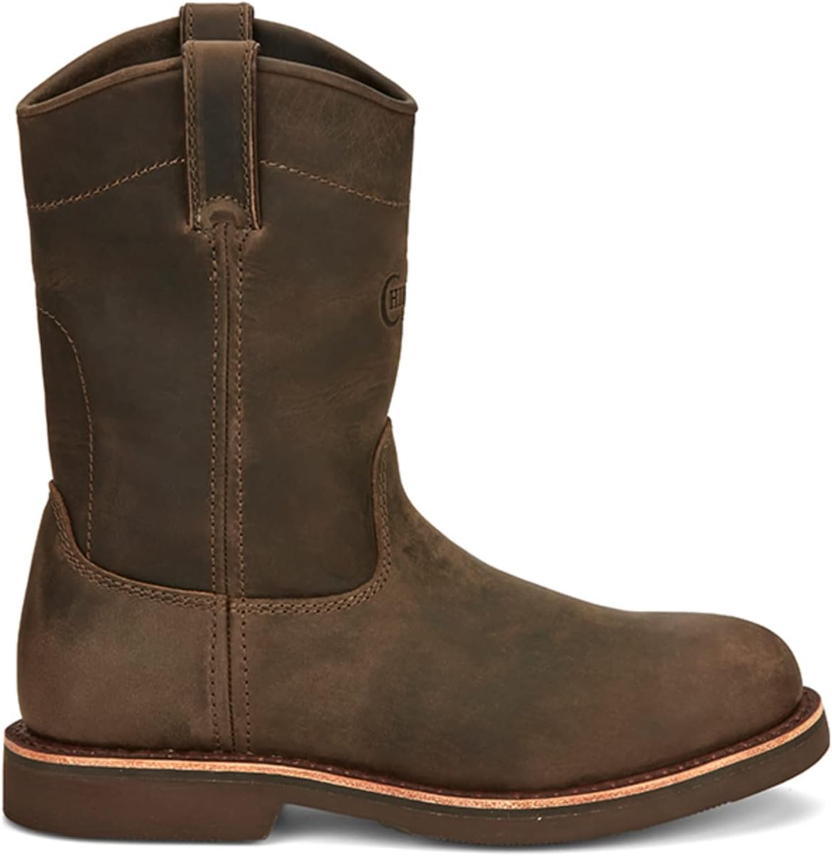 Ботинки Chippewa Classic 2.0 без шнурков - противоскользящая обувь - ортопедическая стелька для мужчин - прочный кожаный верх - резиновая подошва Vibram - обеспечивает сцепление на мокрых и сухих поверхностях, шоколадный — фото 2