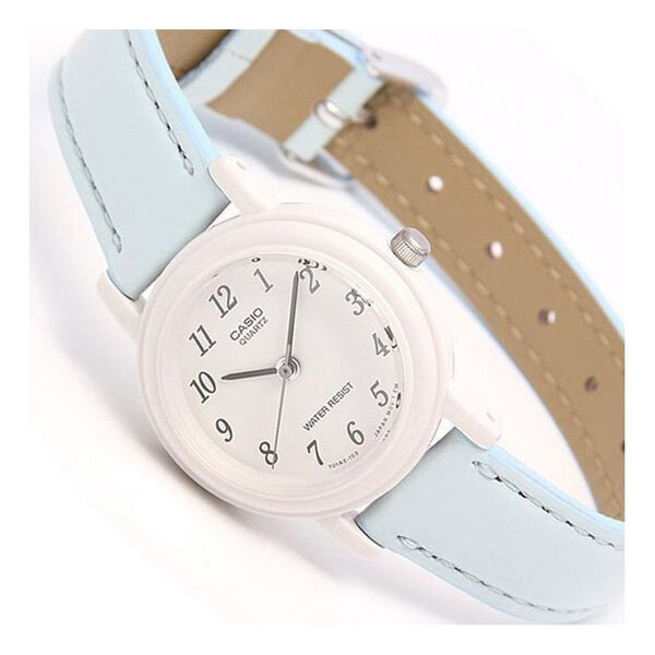 

Часы CASIO Classic Water Resistant Hands Wrist Blue Quartz Waterproof Light Blue Analog, синий