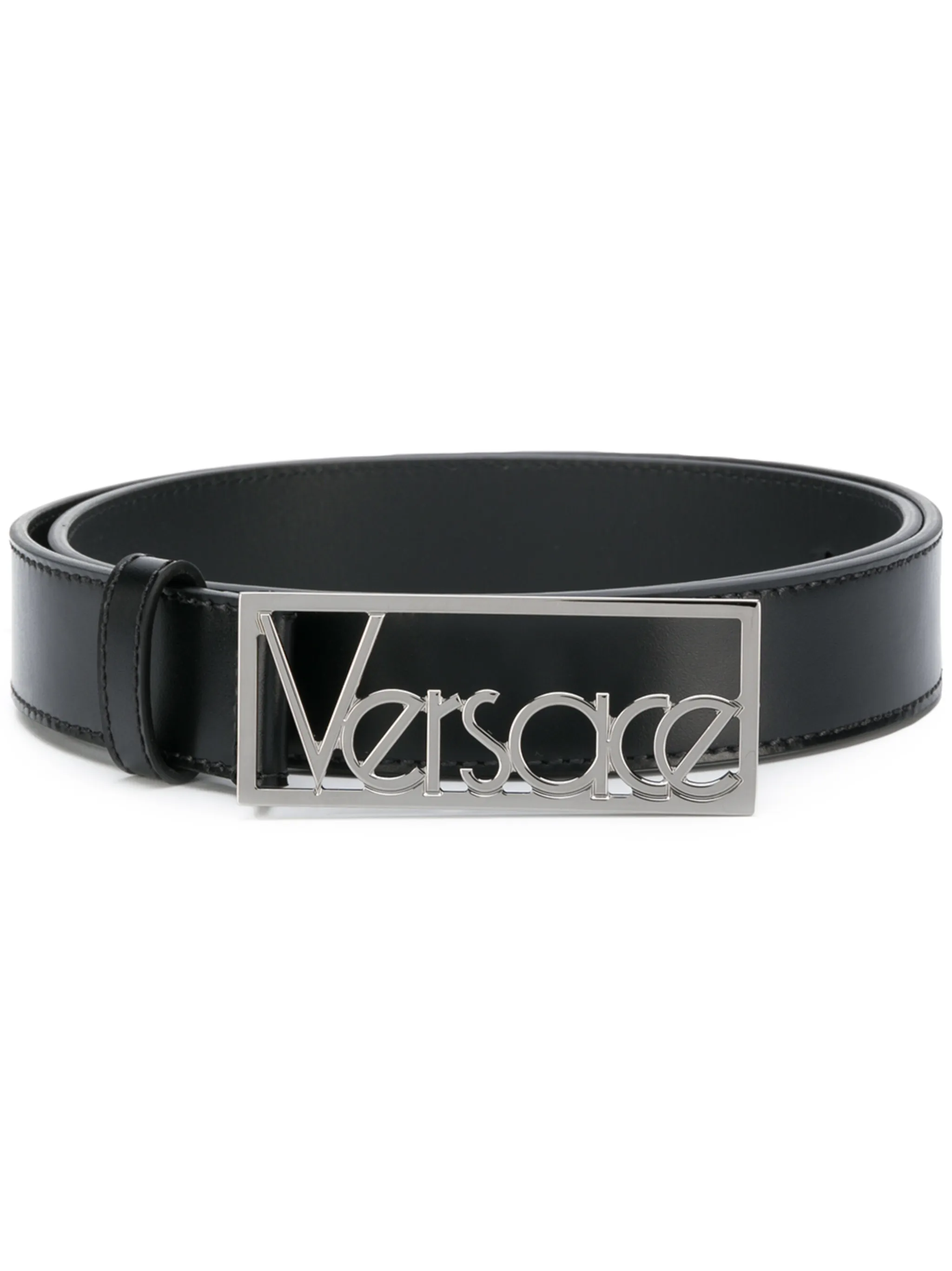 

Ремень с логотипом Versace, черный