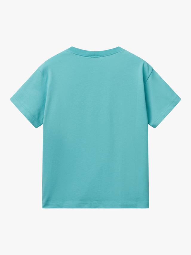 Детская футболка с круглым вырезом Benetton, Teal — фото 2