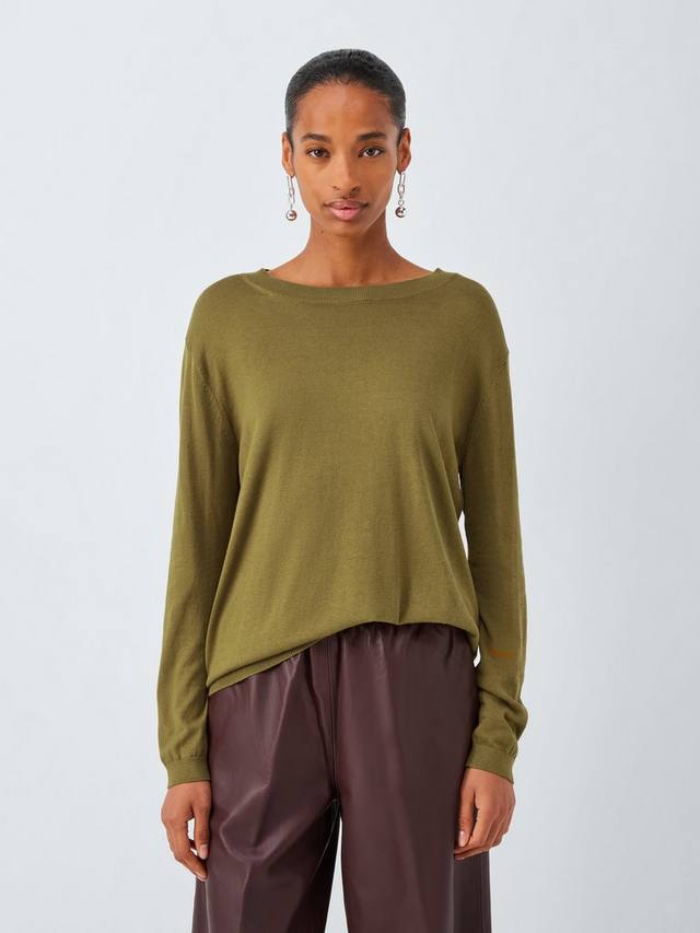 

Топ Arca с длинными рукавами из смесового шелка MM by MaxMara, Green