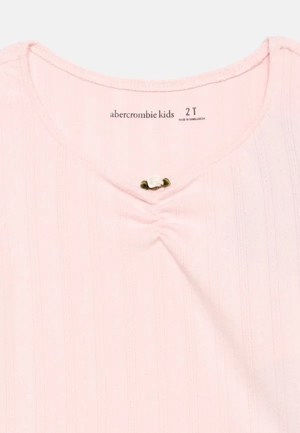 Футболка с принтом и вырезом-лодочкой Abercrombie & Fitch, Chalk Pink — фото 4