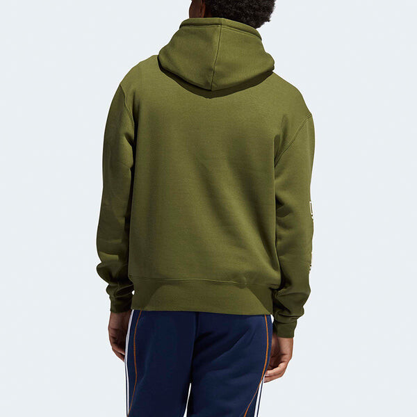Толстовка adidas originals Casual Sports hooded Pullover Green, зеленый — фото 3