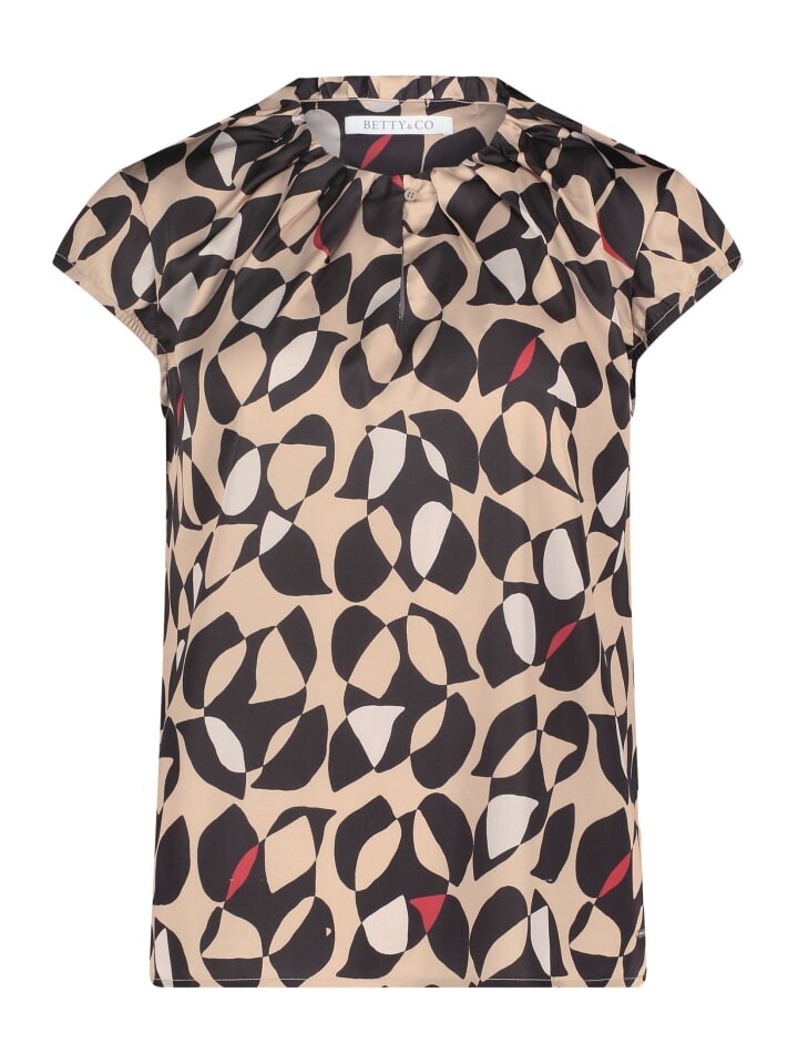 

Блуза BETTY & CO kurzarm, цвет taupe/black