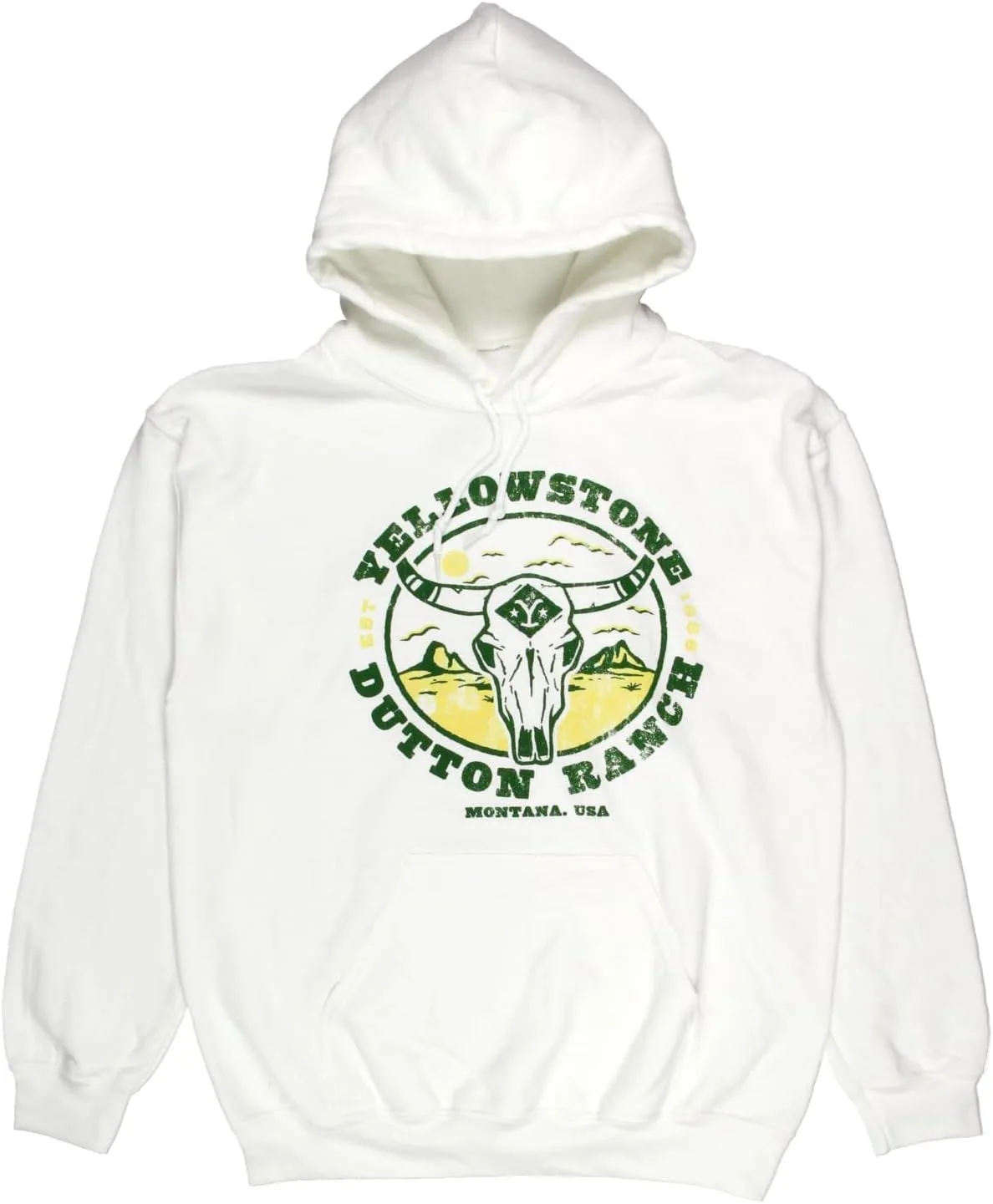 

Толстовка с капюшоном Mad Engine Yellowstone Dutton Ranch Montana Longhorn Skull