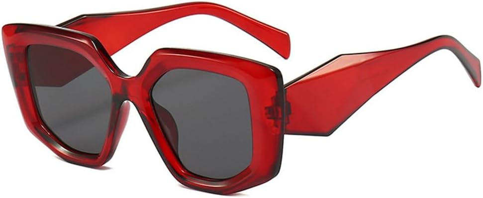 

Модные большие квадратные солнцезащитные очки для женщин, трендовые ретро-очки для активного отдыха и спорта, солнцезащитные очки UV400 для мужчин, розовые солнцезащитные очки MTZJH, Red