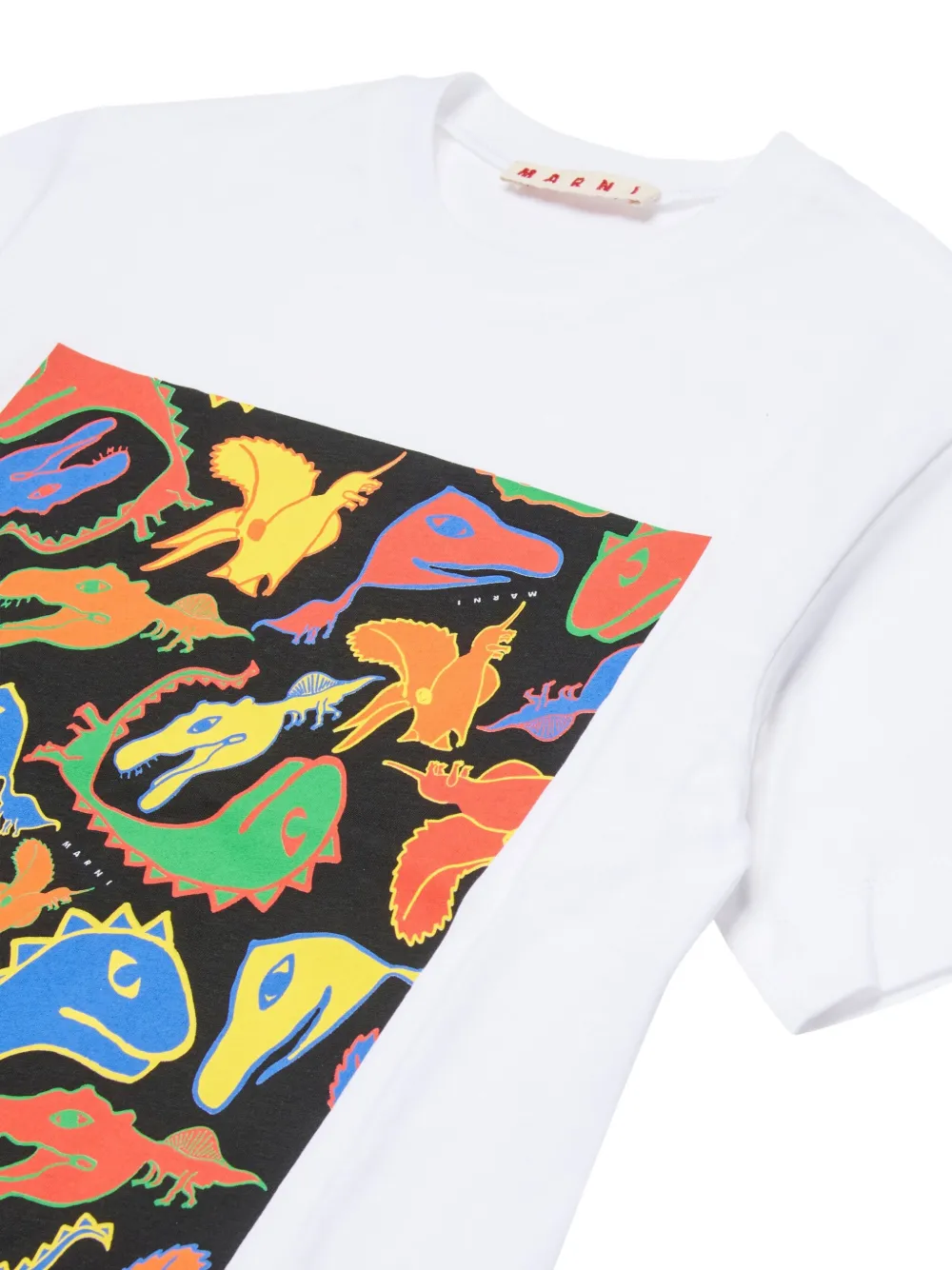 Футболка с графичным принтом Marni Kids, белый — фото 3