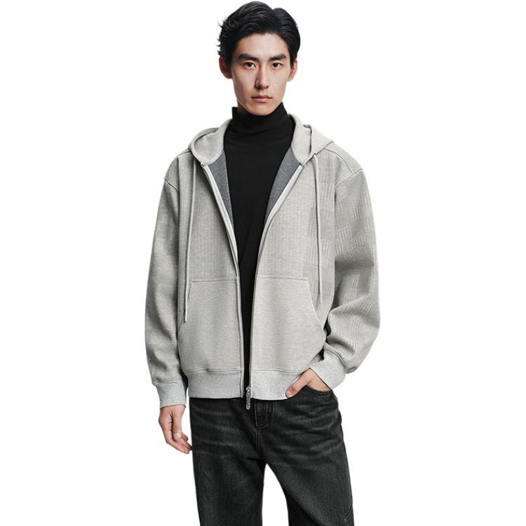 

PEACEBIRD MEN Свитшот мужской Neutral Gray 1 с капюшоном, кардиган