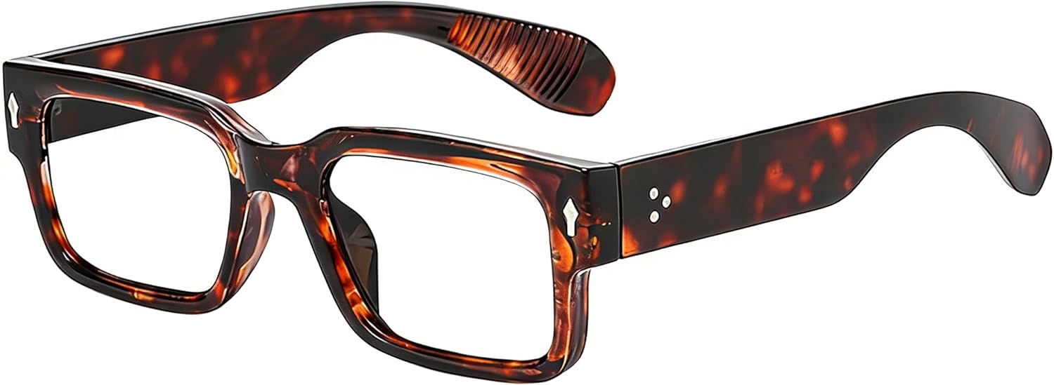 

Солнцезащитные очки Kursan Square Thick Frame Black для мужчин и женщин, модные прямоугольные солнцезащитные очки с защитой от УФ-излучения UV400, 3 Leopard 01(blue Light Blocking Glasses)