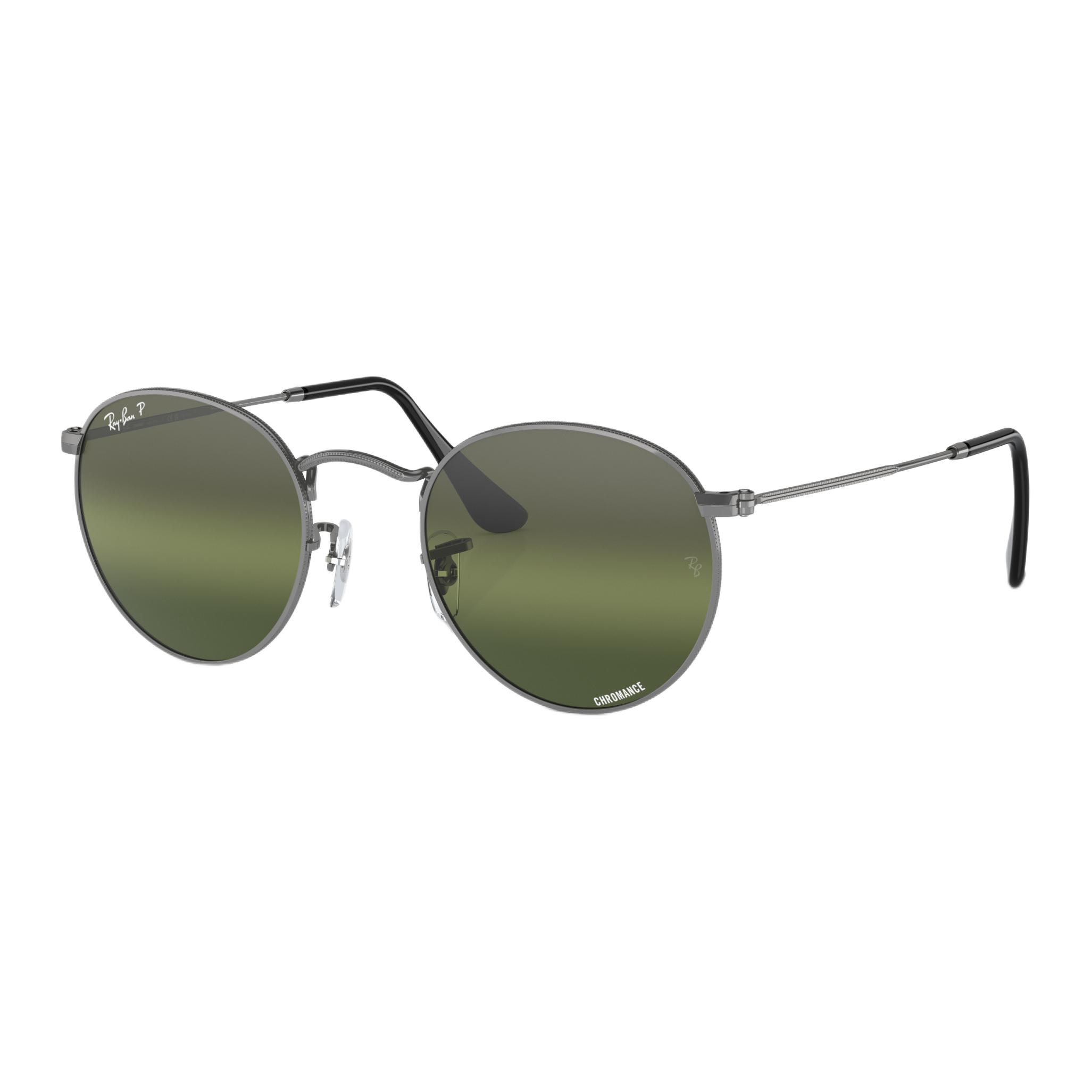 

RayBan Рей Бэн Роунд Метал Хроманс круглые солнцезащитные очки, Silver
