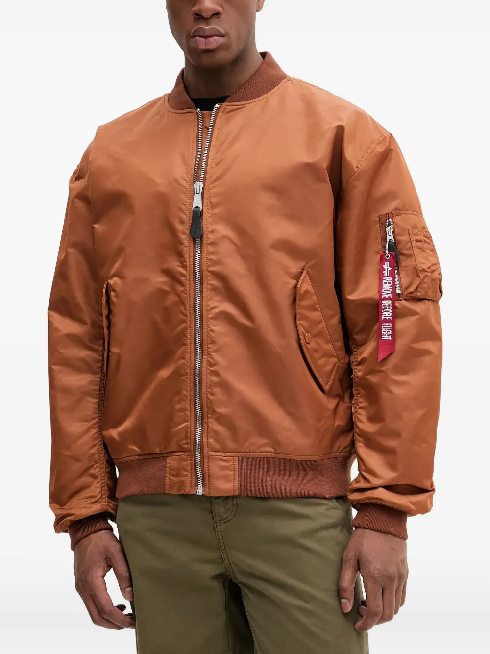 

Бомбер на молнии Alpha Industries, оранжевый