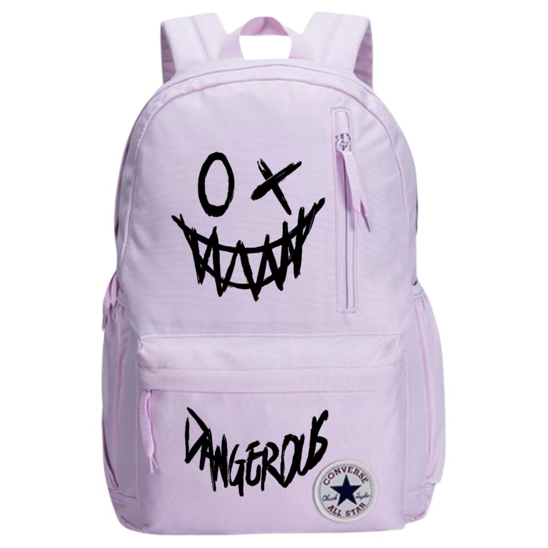 

Converse Женский рюкзак из полиэстера среднего размера светло-фиолетовый, Demon Smile