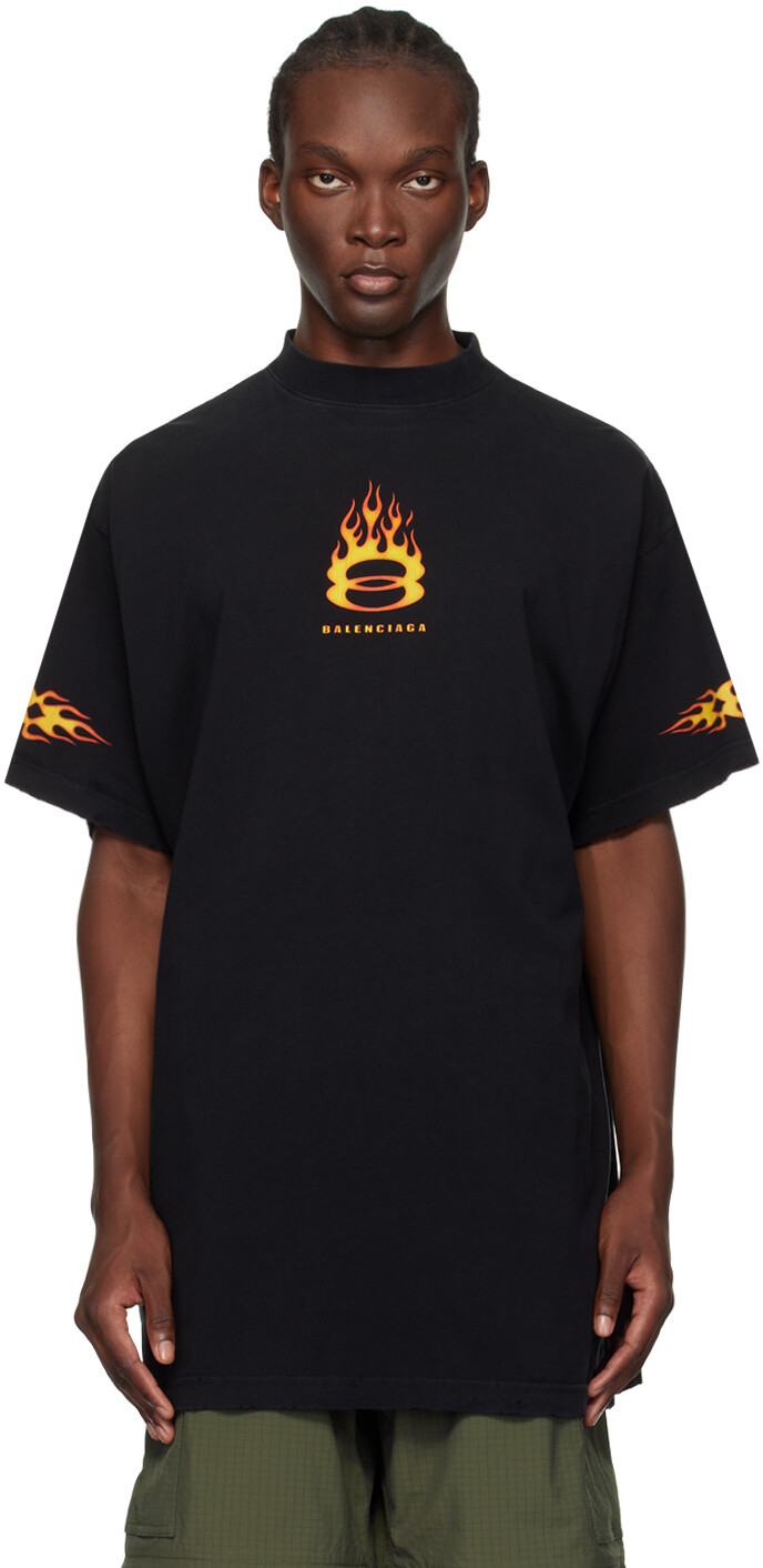 

Черная футболка Burning Unity Balenciaga