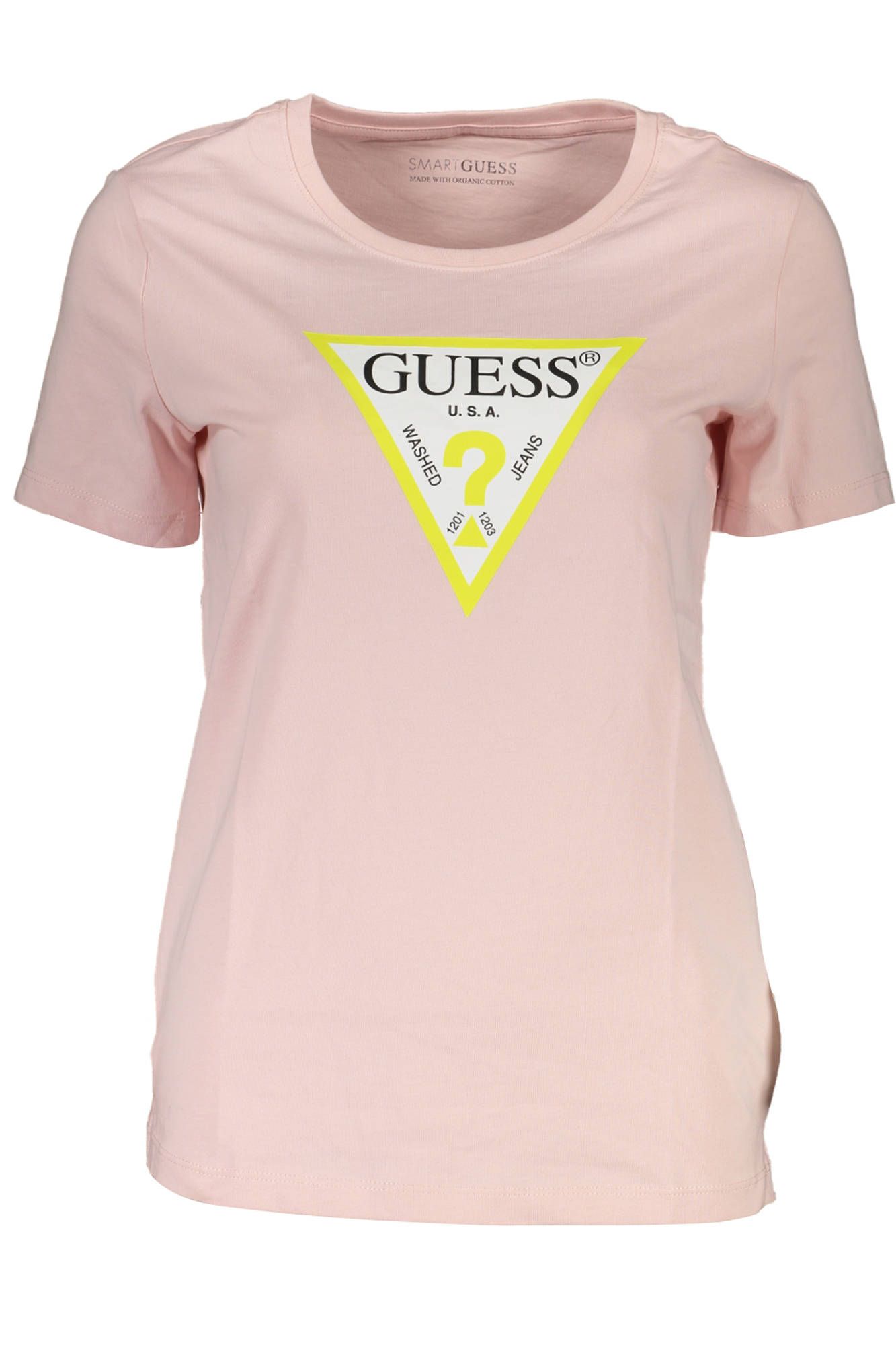 

Розовый хлопковый женский топ Guess Shoes