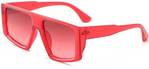 

Солнцезащитные очки большого квадратного размера 2027 года для женщин, модные солнцезащитные очки в крупной оправе для мужчин, винтажные очки-гелевые очки MTZJH, Red Red