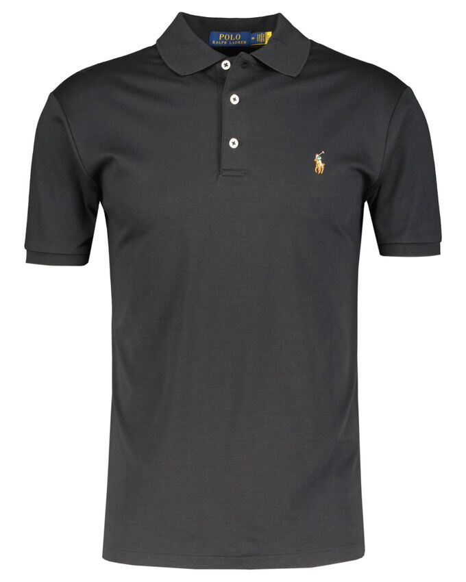 

Рубашка поло узкого кроя с короткими рукавами Polo Ralph Lauren, черный