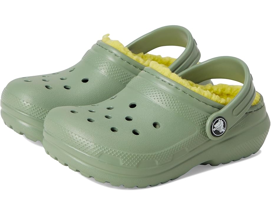 

Детские клоги Crocs Classic Lined (для малышей) Crocs Kids, Moss