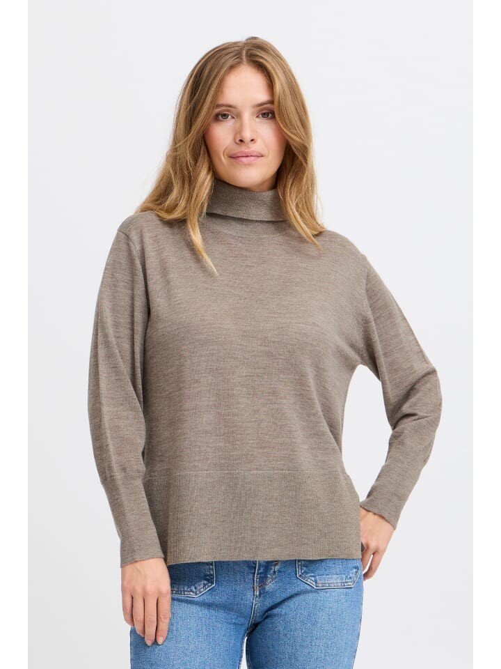 

Пуловер PULZ Jeans Rollkragenpullover, коричневый