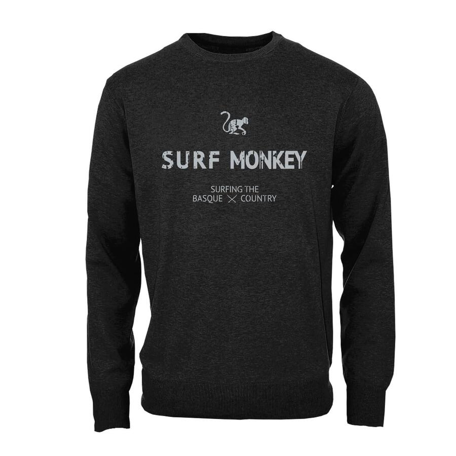 

SURF MONKEY Толстовка с круглым вырезом из органического хлопка / для взрослых (свинец)