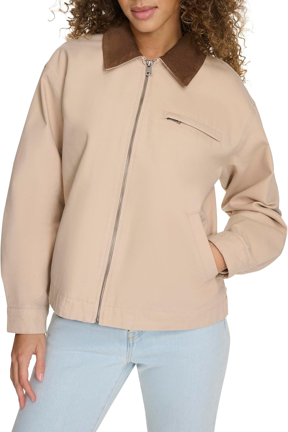 

Levi's Женская куртка-утилитар на молнии с воротником, Light Pink