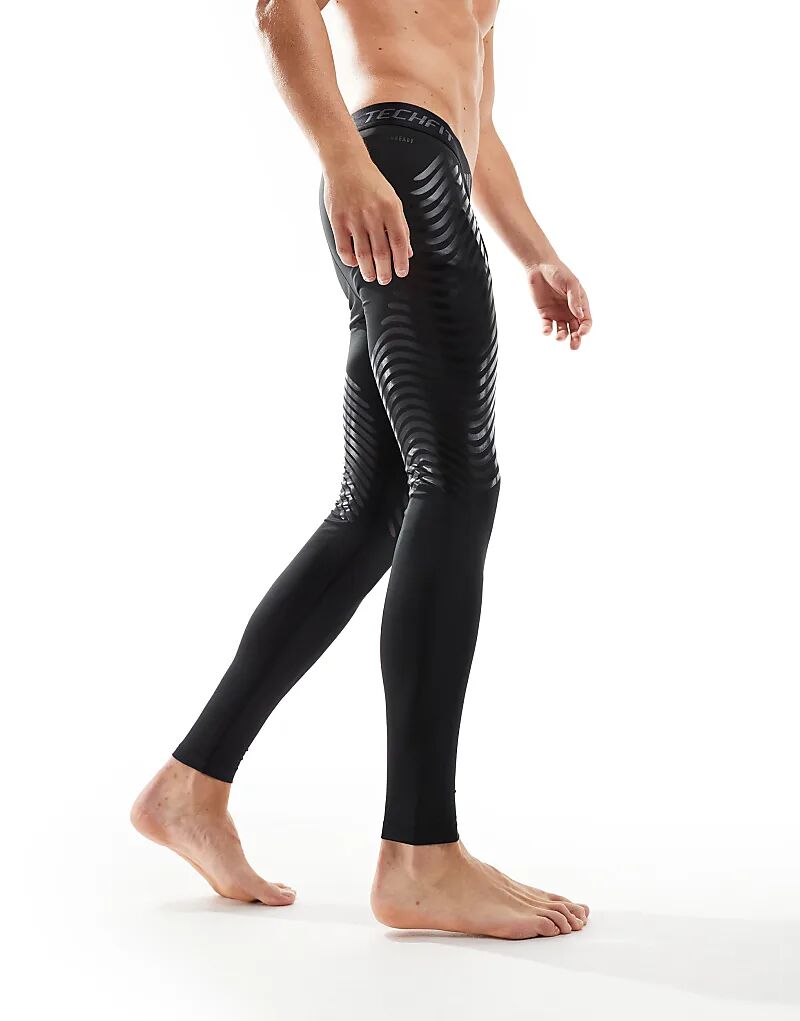 

Черные длинные леггинсы adidas Training techfit control adidas performance