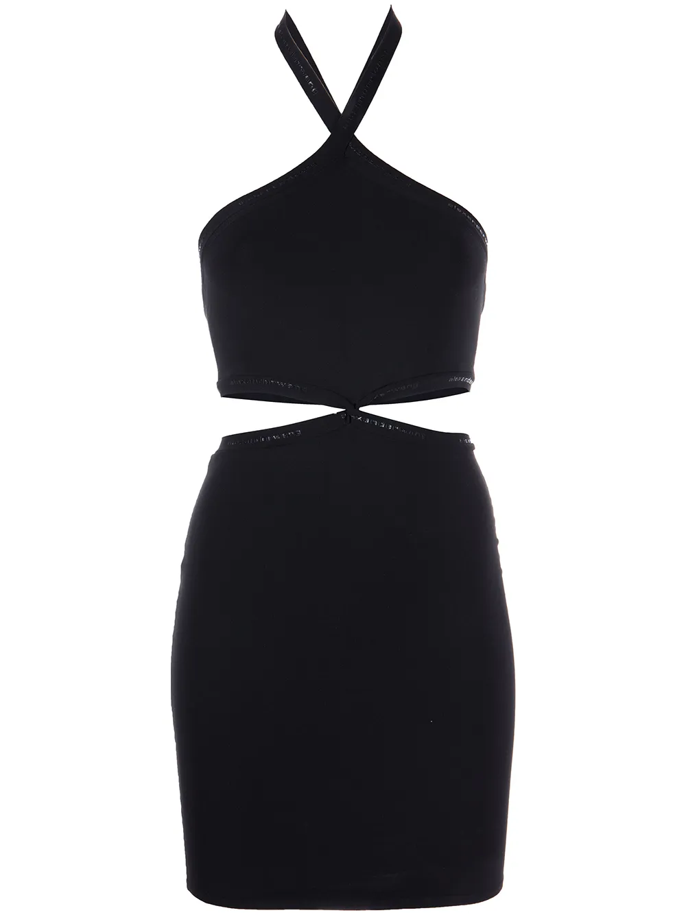 

Платье мини с вырезом халтер Alexander Wang, черный