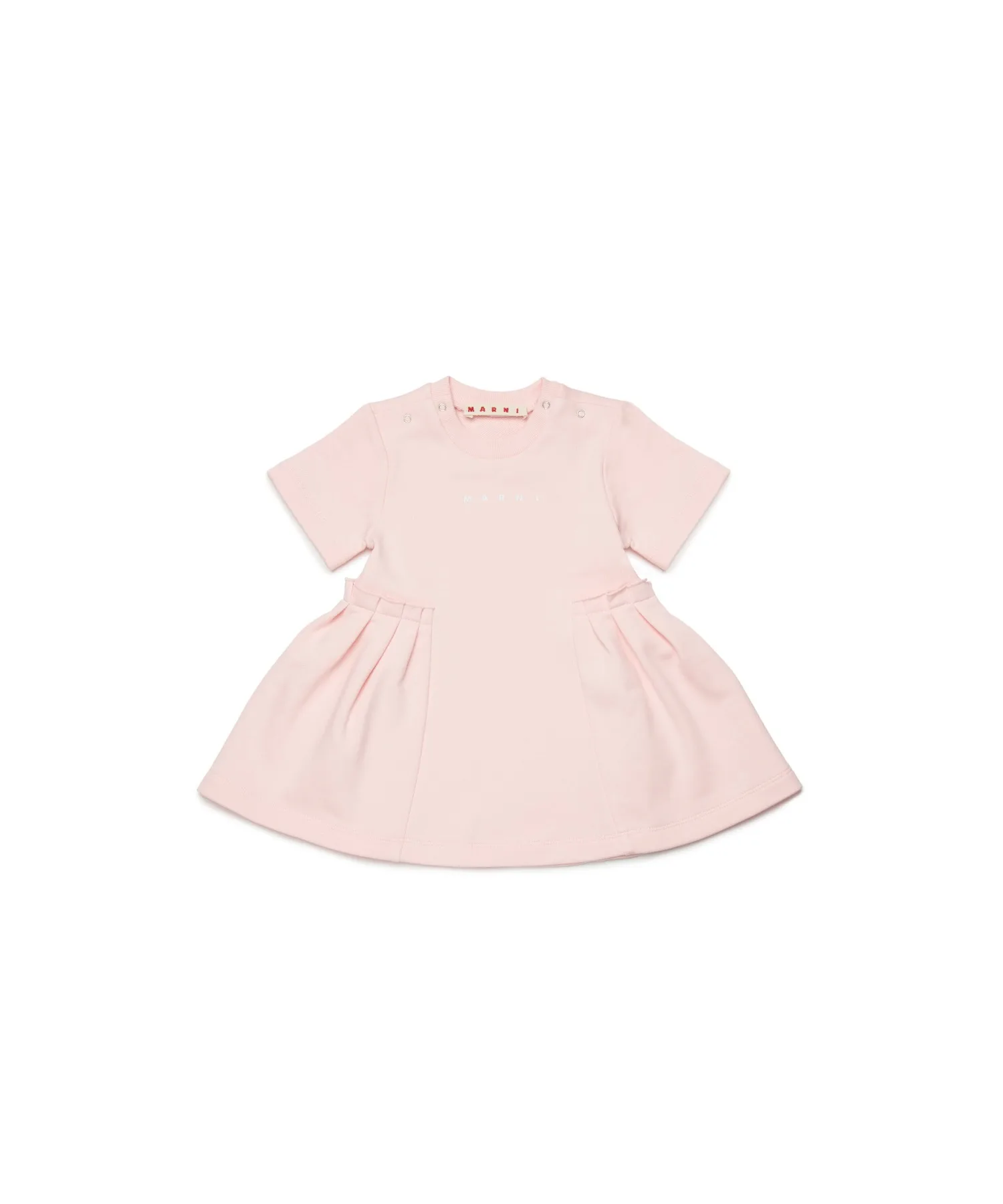 Детское платье из хлопка MARNI KID M01802M00V0 светло-розовое