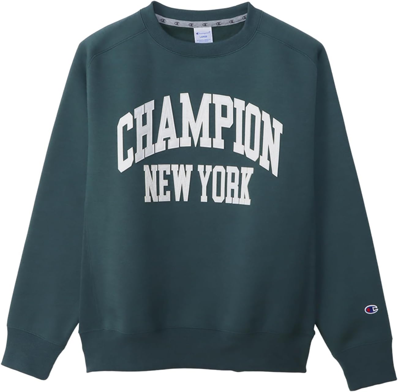 

Мужская толстовка Champion TECH WEAVE TERRY с круглым вырезом, длинным рукавом, антибактериальная и антибактериальная, эластичная, теплая, с графическим логотипом, C3-YG002, зеленый